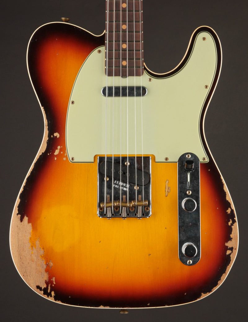 Fender Custom Shop 1960 Telecaster Custom Super Faded Aged Chocolate 3-Color Sunburst/Heavy Relic