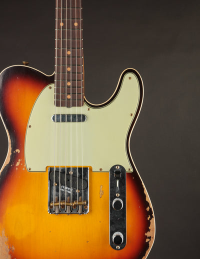 Fender Custom Shop 1960 Telecaster Custom Super Faded Aged Chocolate 3-Color Sunburst/Heavy Relic