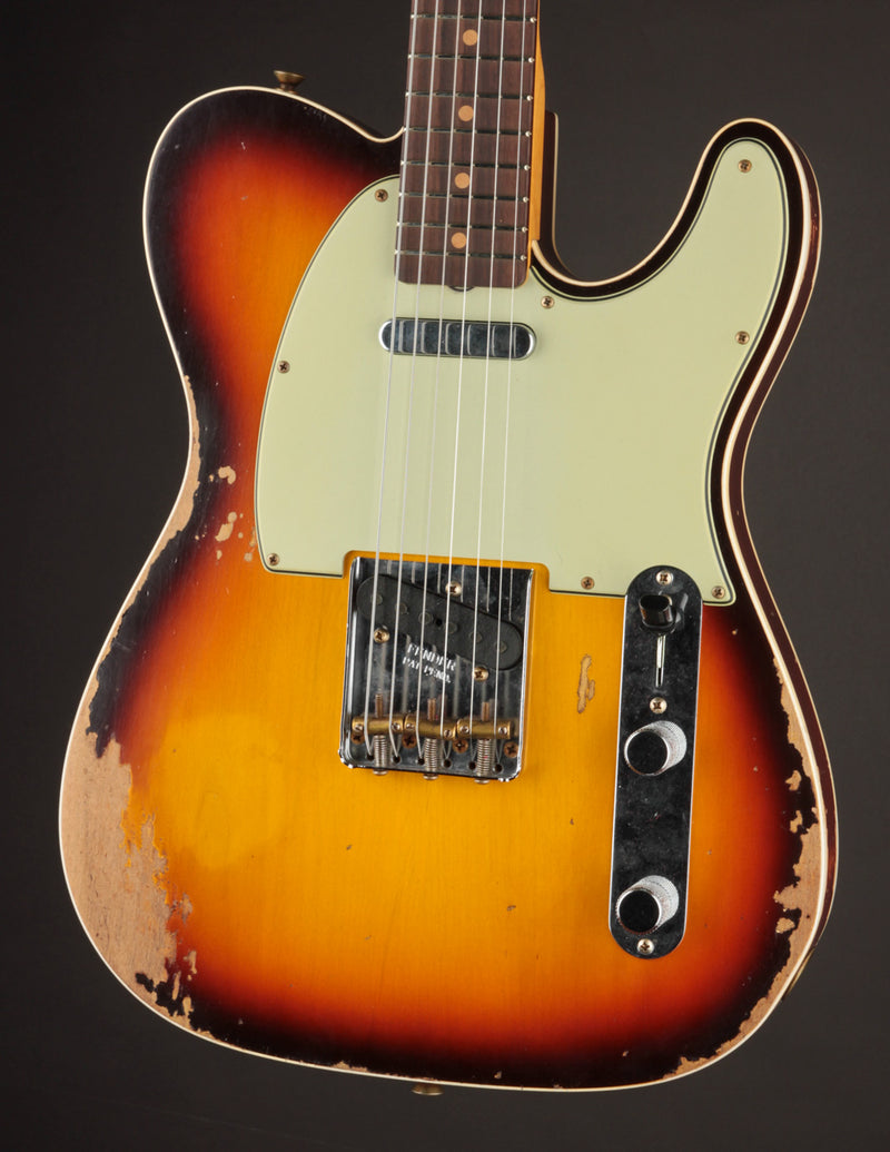 Fender Custom Shop 1960 Telecaster Custom Super Faded Aged Chocolate 3-Color Sunburst/Heavy Relic