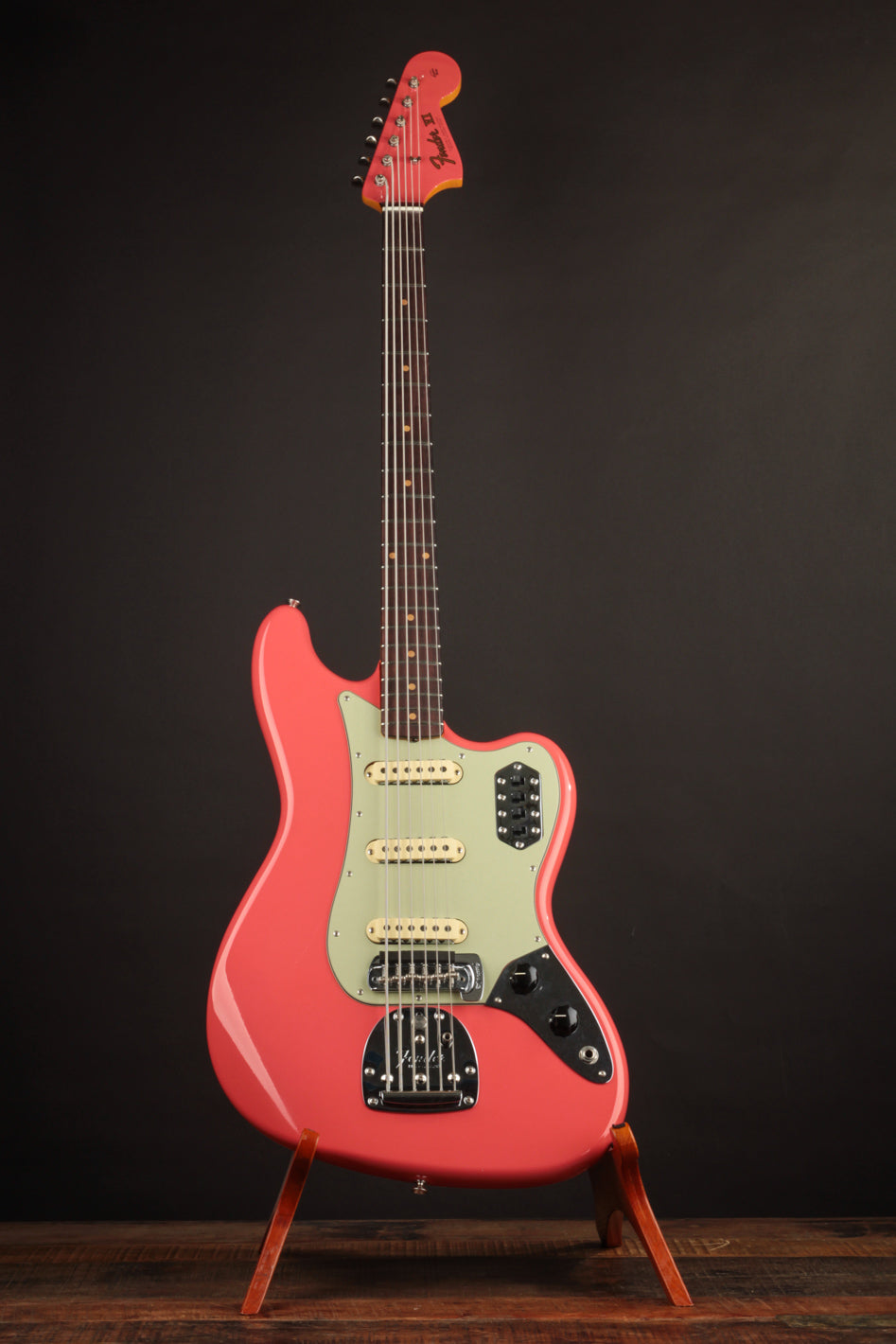 Fender Custom Shop Bass VI Aged Fiesta Red | The Music Emporium