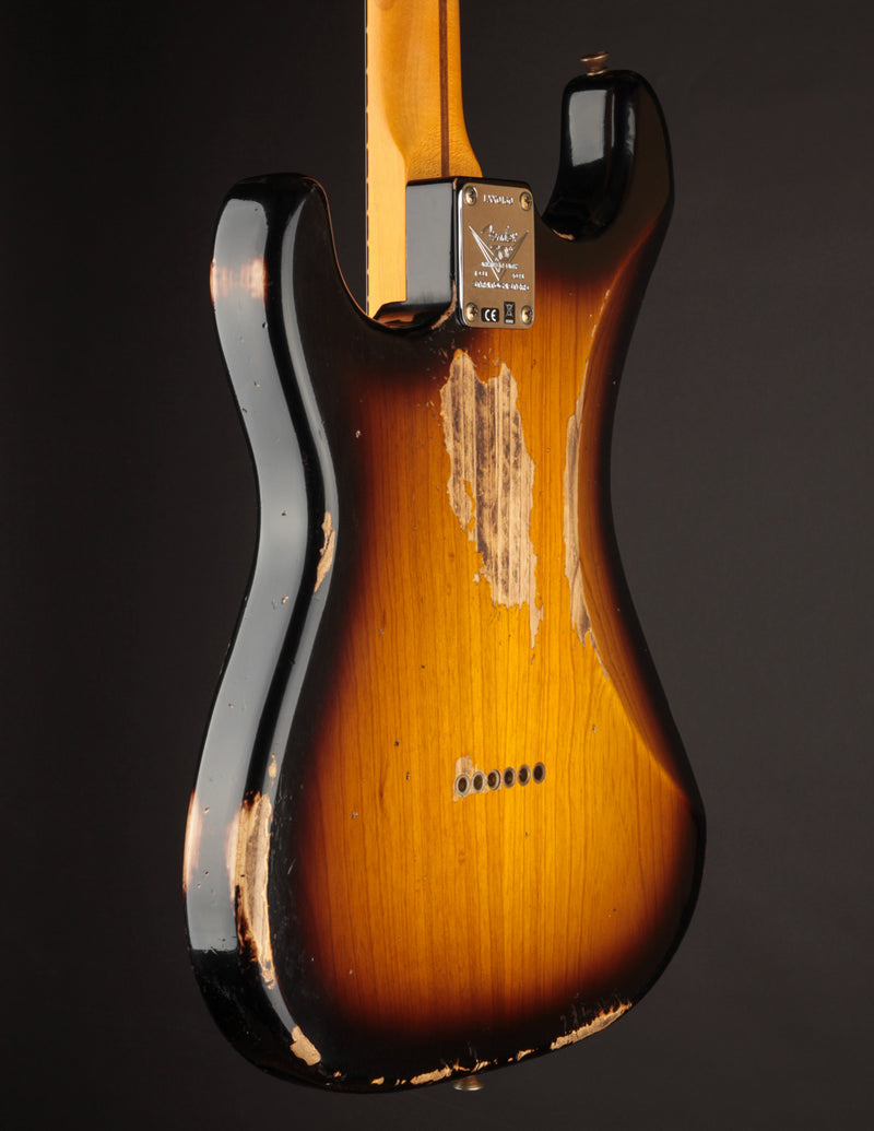 Fender Custom Shop Limited Edition 1954 Hardtail Stratocaster 1-Piece Quartersawn Maple Neck Super Faded Aged 2-Color Sunburst/Heavy Relic