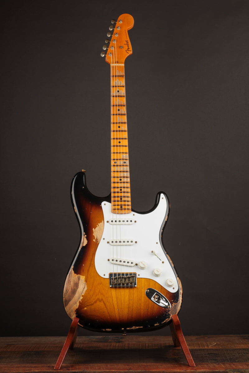 Fender Custom Shop Limited Edition 1954 Hardtail Stratocaster 1-Piece Quartersawn Maple Neck Super Faded Aged 2-Color Sunburst/Heavy Relic