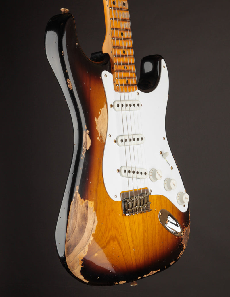 Fender Custom Shop Limited Edition 1954 Hardtail Stratocaster 1-Piece Quartersawn Maple Neck Super Faded Aged 2-Color Sunburst/Heavy Relic