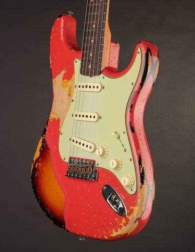 Fender Custom Shop LTD '61 Bone Tone Stratocaster Aged Fiesta Red/Sunburst Super Heavy Relic
