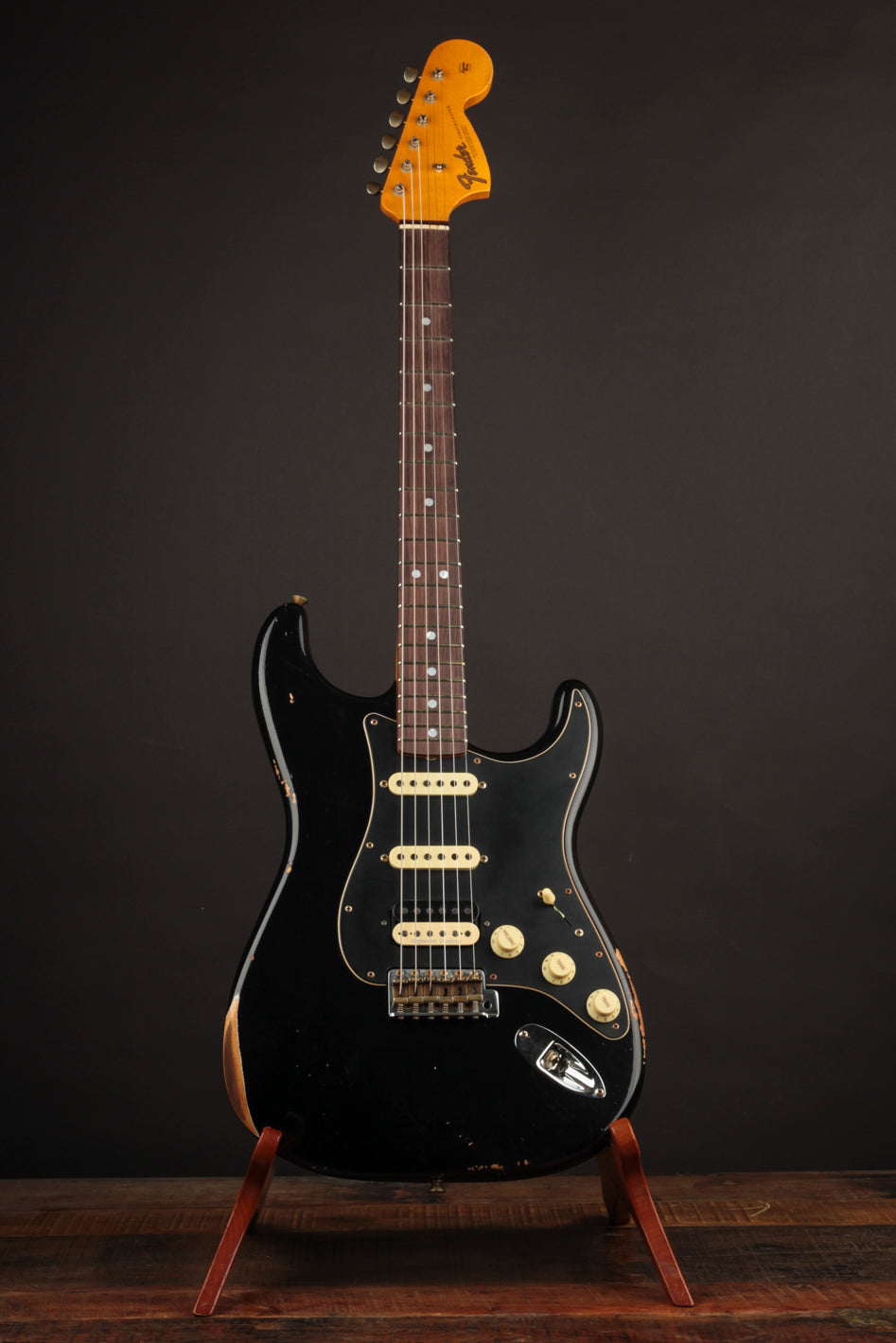 ★★Custom HardRelic Black Stratocaster★★ Fender Custom Shop ZF Stratocaster Heavy Relic Black Music