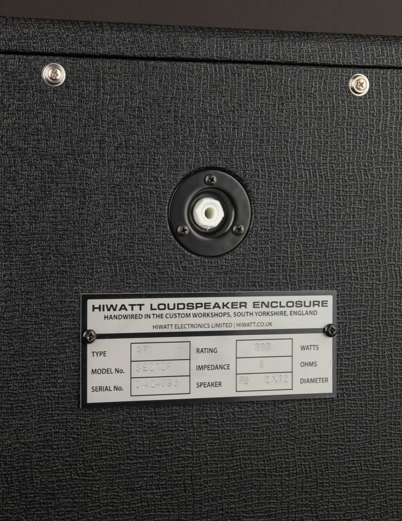 Hiwatt Custom Shop SE212F Speaker Cab w/2x12 Fane Purpleback