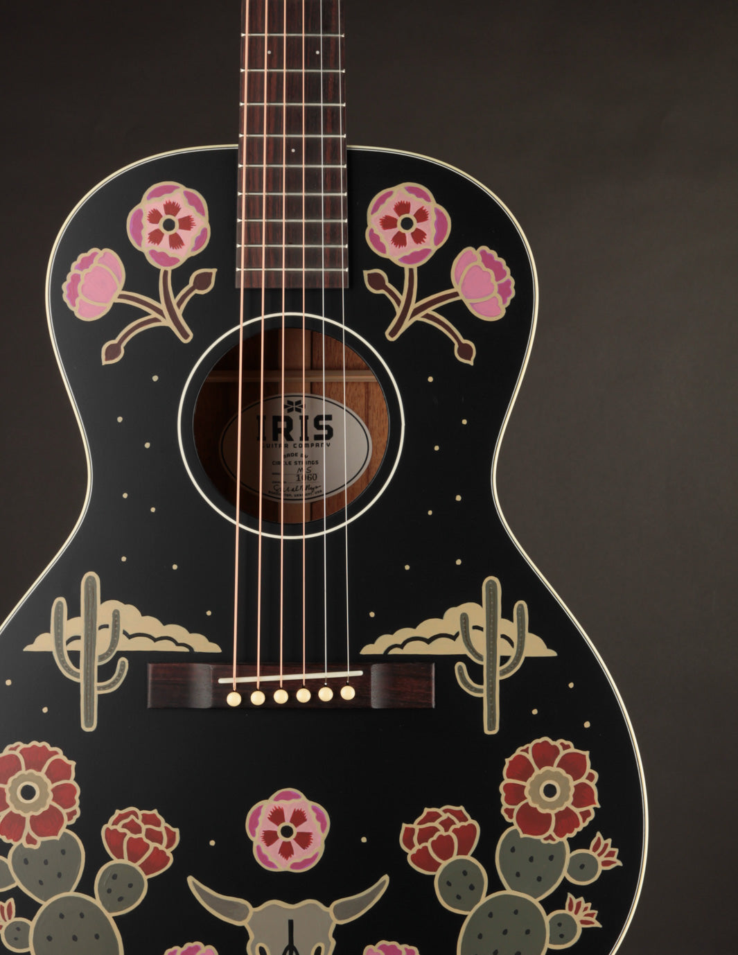 Iris MS-00 Blacktop Guitar by Sarah Ryan | Music Emporium
