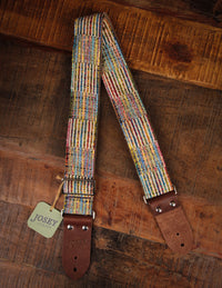 Josey Straps Emergency Broadcast System Guitar Strap w/Chocolate Ends