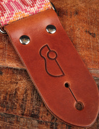 Josey Straps Funkytown Guitar Strap w/ Saddle Brown Ends