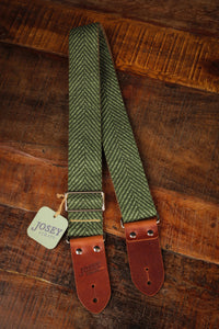 Josey Straps Norfolk Pine Guitar Strap w/Saddle Brown Ends