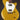 Gold electric guitar with a white pickguard on a dark background