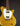 Gold electric guitar with a white pickguard on a dark background