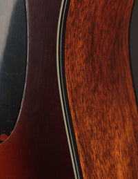 Close up of binding on a Martin D-18