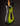Green and black electric guitar on a dark background