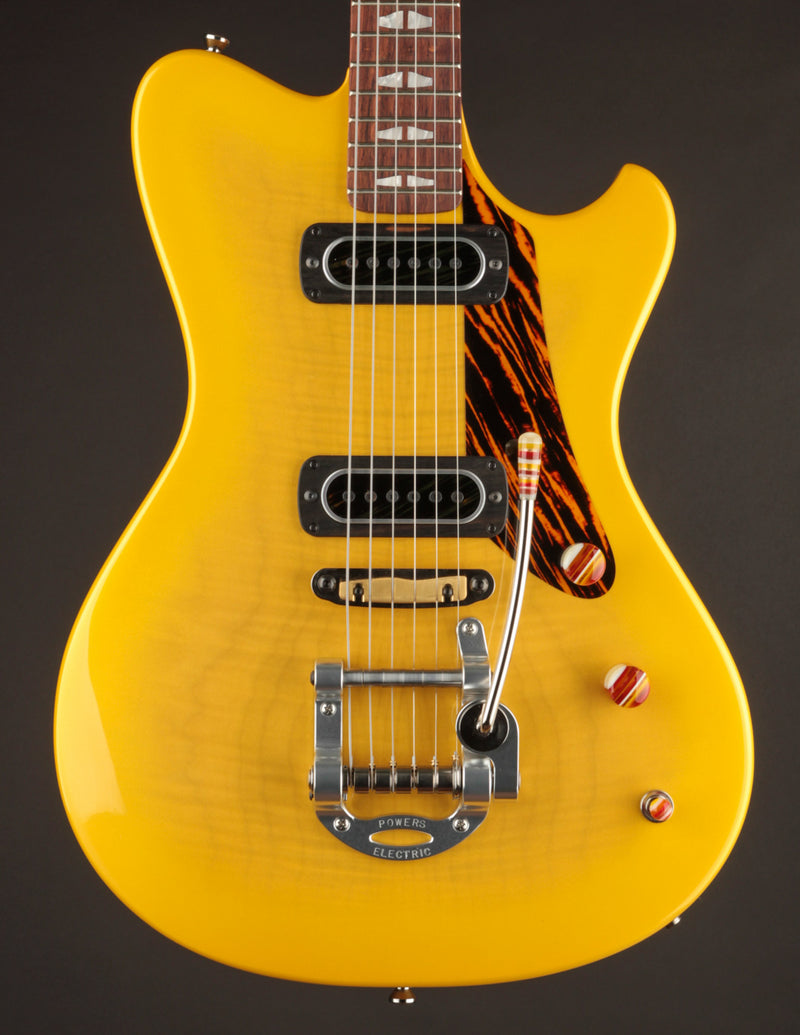 Powers Electric A-Type PF42 Camtail Saffron Yellow Metallic Ghost Flame