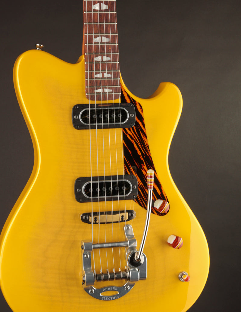 Powers Electric A-Type PF42 Camtail Saffron Yellow Metallic Ghost Flame