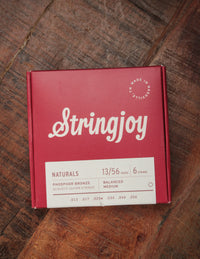 Stringjoy Naturals Medium Gauge (13-56) Phosphor Bronze Acoustic Guitar Strings