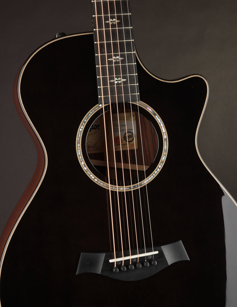 Taylor Custom Grand Concert Charcoal Black Top 12-Fret LTD