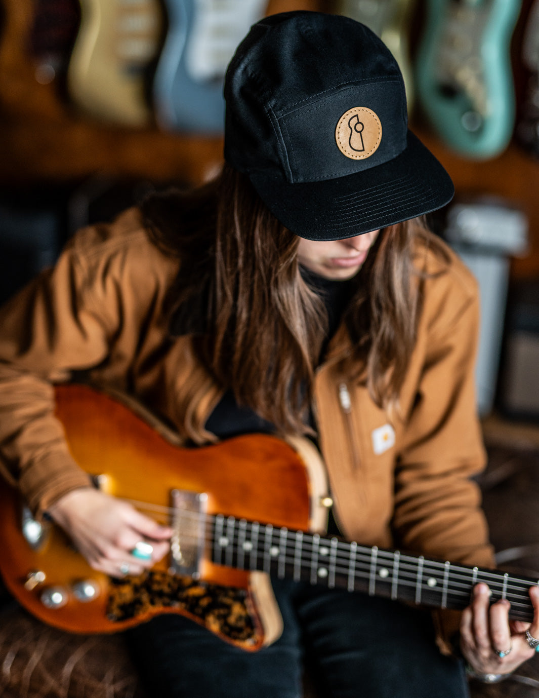 TME 5-Panel Logo Patch Hat (Black)