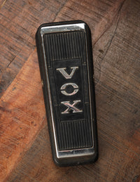 VOX pedal on a wooden surface