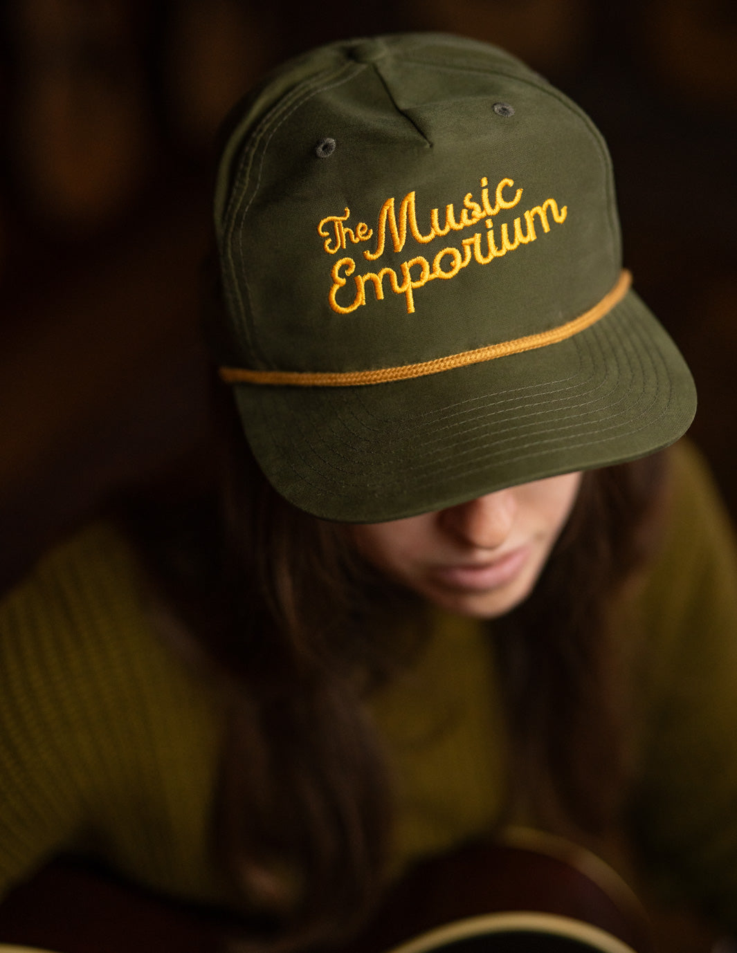 The Music Emporium Rope Hat (Green/Amber Gold)
