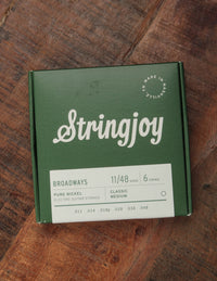Stringjoy Broadways Classic Medium Gauge (11-48) Pure Nickel Electric Guitar Strings