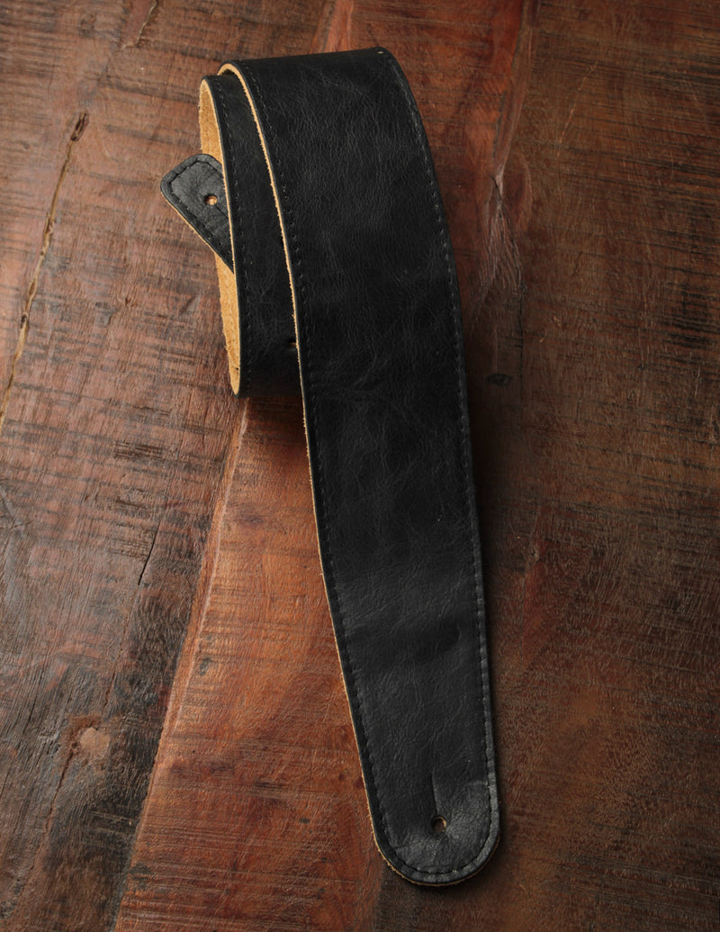 Henry Heller Capri Leather Guitar Strap 2.5" Black