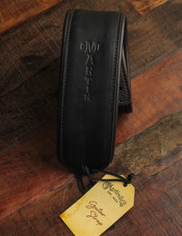 Martin 3” Ball Glove Leather Guitar Strap Black