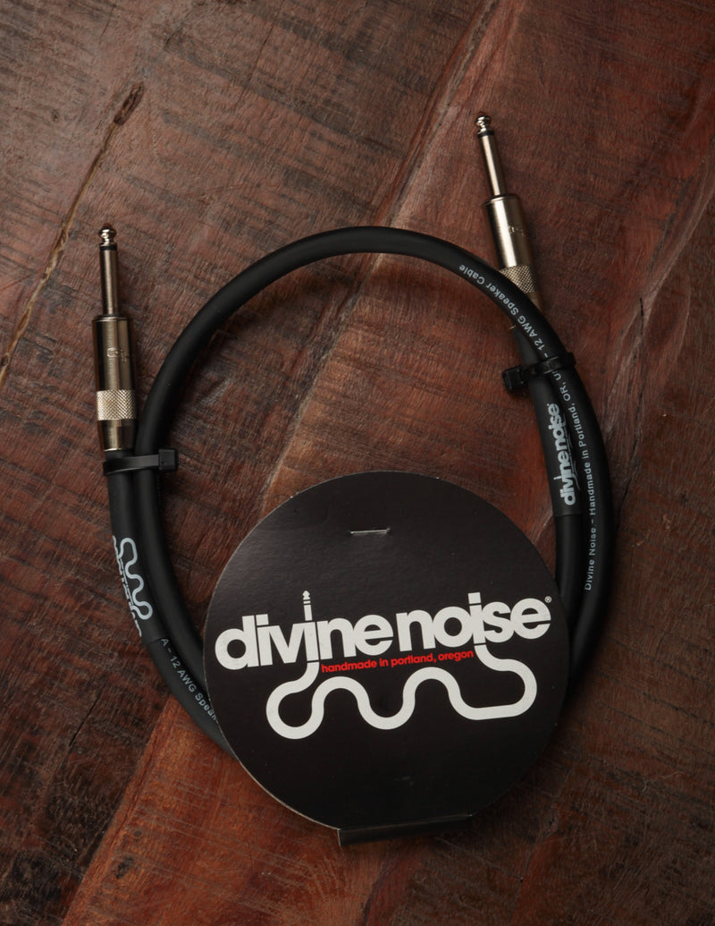 Divine Noise 12AWG Speaker Cable 3ft, Black