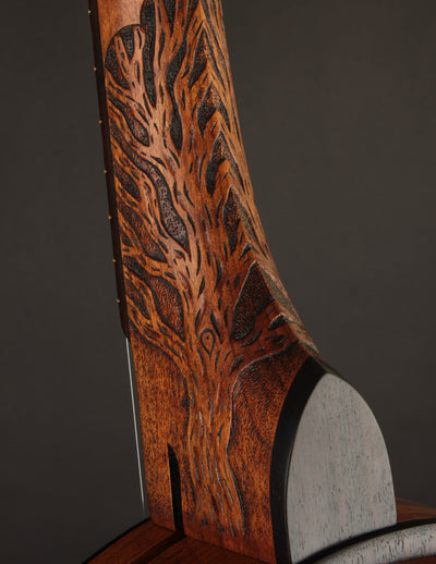 Carolina Banjo Company 11" Figured Cherry Custom w/Tree Carvings