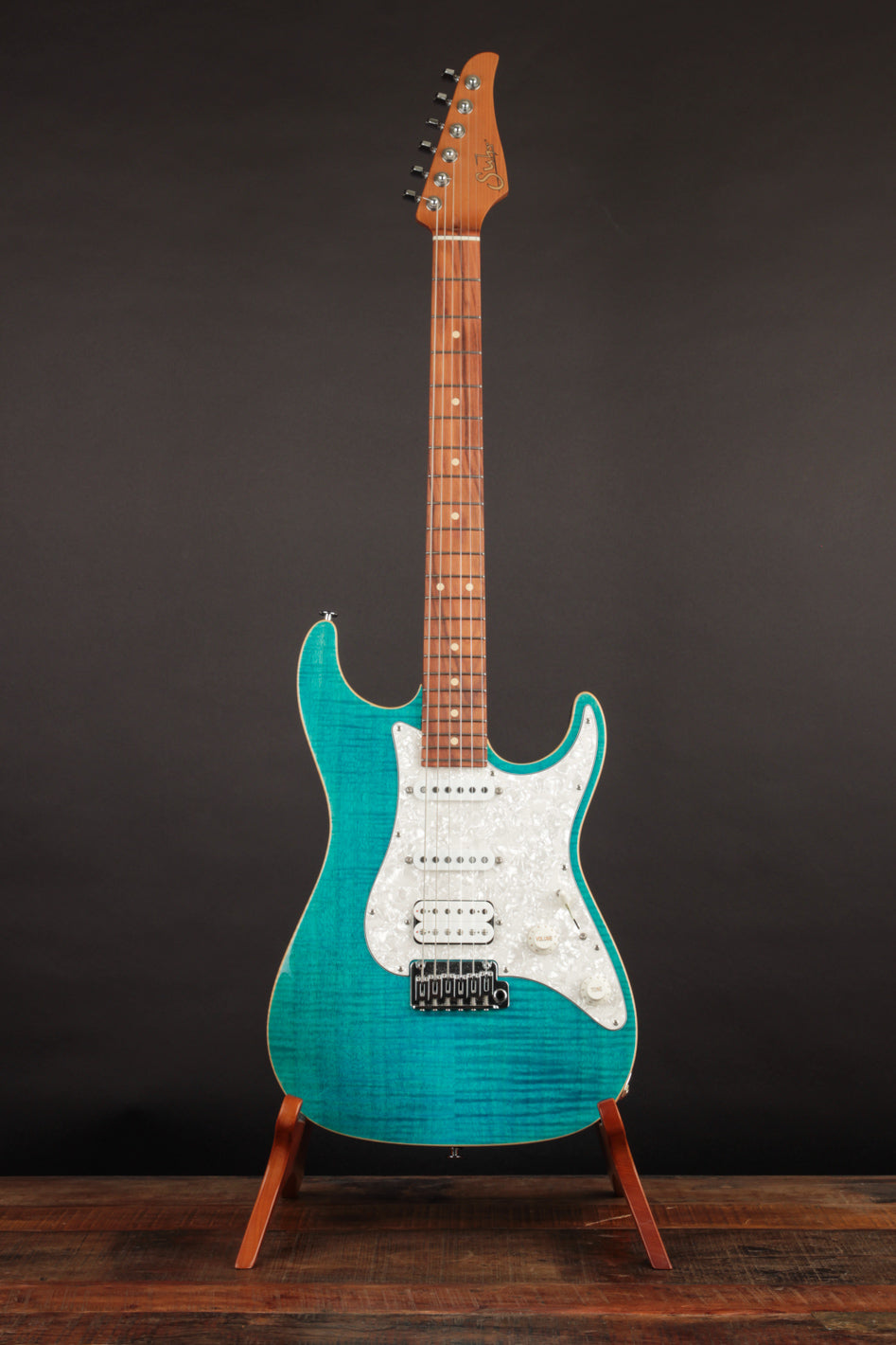 ギター Suhr standard plus bahana blue Suhr Standard Plus Guitar, Bahama Blue, Roasted Maple