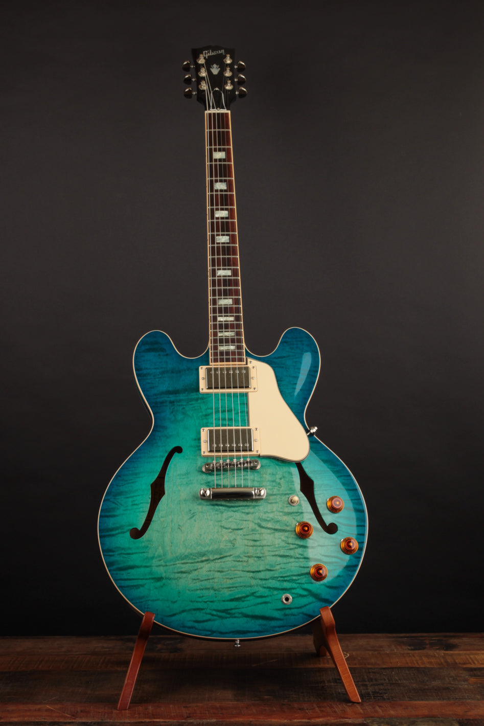 Gibson ES-335 Figured, Aquamarine (USED, 2018)