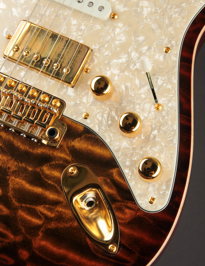 Grosh NOS MT Tiger Eye Burst HSS Guitar | The Music Emporium