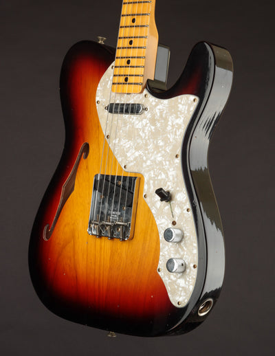 Fender Custom Shop '69 Telecaster Thinline 3-Color Sunburst, Journeyman Relic