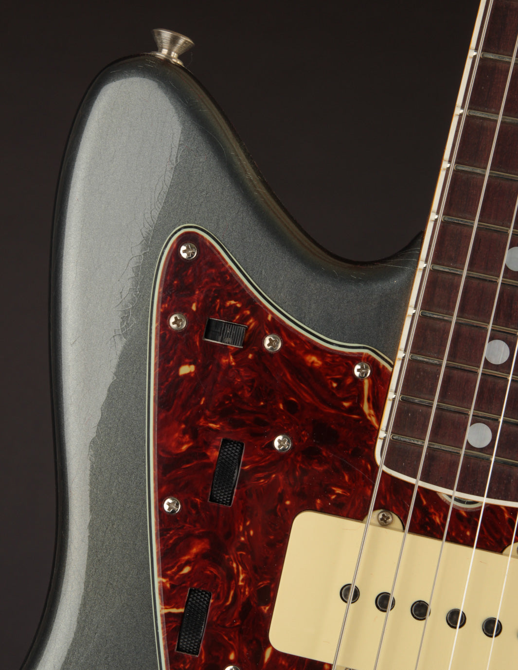 Fender CS Jazzmaster Aged Charcoal Frost Metallic | The Music Emporium