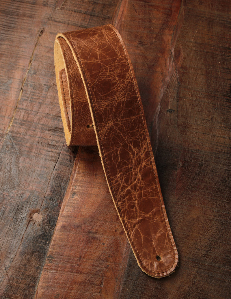 Henry Heller Capri Leather Guitar Strap 2.5" Vintage Brown