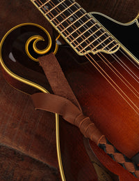 Dudenbostel Braided F Mandolin Strap - Black/Brown Twist, Large