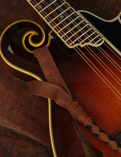 Dudenbostel Braided F Mandolin Strap - Black/Brown Twist, Large