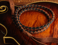 Dudenbostel Braided F Mandolin Strap - Black/Brown Twist, Large