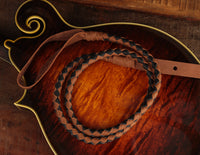 Dudenbostel Braided F Mandolin Strap - Black/Brown Twist, Large